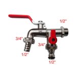 Kovinska pipa z dvema izpustoma in navojem 34″