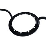 Heavy-Duty kovinski LidGrip DN150 v črni barvi s 20 cm dolgim ročajem
