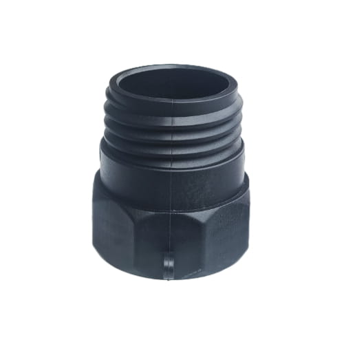 Podaljšek ventila IBC S60x6 STRONG SHORT, črn PP, z EPDM tesnilom