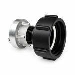 Adapter z aluminijasto gasilsko spojko D25 za IBC cisterne z navojem S60x6 - slika s strani