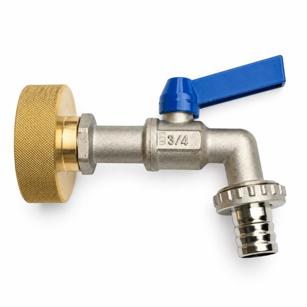 Kovinski komplet MAGNUM iz medenine s HighFlow 34 colsko pipo za IBC cisterno